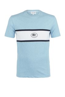 Футболка из хлопка с логотипом бренда Lacoste