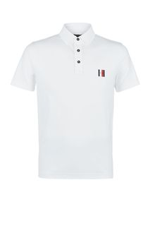 Футболка поло из хлопка белого цвета Tommy Hilfiger