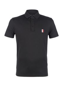 Футболка поло из хлопка черного цвета Tommy Hilfiger