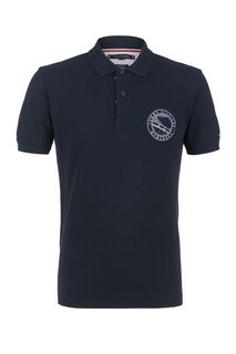 Футболка поло синего цвета с нашивкой Tommy Hilfiger