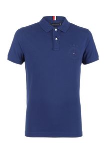 Хлопковая футболка поло с декоративной вышивкой Tommy Hilfiger