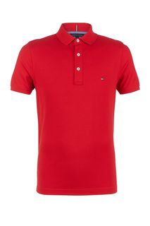 Хлопковая футболка поло с короткими рукавами Tommy Hilfiger