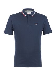 Футболка поло из хлопка с разрезами по бокам Tommy Jeans