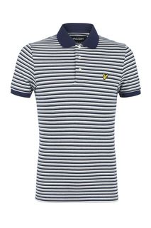 Хлопковая футболка поло в полоску Lyle & Scott