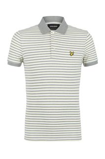 Хлопковая футболка поло в полоску Lyle & Scott