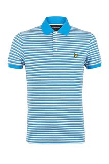 Хлопковая футболка поло в полоску Lyle & Scott