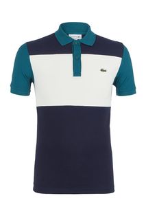 Трехцветная футболка поло из хлопка Lacoste