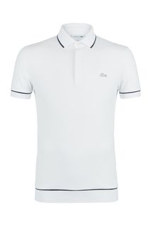 Футболка поло из хлопка с контрастной отделкой Lacoste