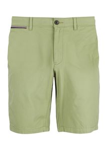 Хлопковые шорты цвета хаки с пятью карманами Tommy Hilfiger