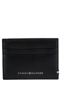 Черная визитница из натуральной кожи Tommy Hilfiger