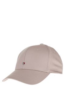 Бейсболка из хлопка серо-бежевого цвета Tommy Hilfiger