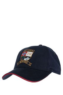 Синяя бейсболка из хлопка с вышивкой Tommy Hilfiger