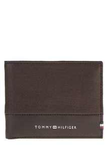 Коричневое портмоне из натуральной кожи Tommy Hilfiger