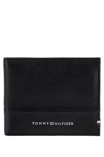 Черное портмоне из натуральной кожи Tommy Hilfiger
