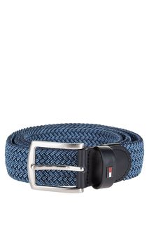 Плетеный ремень синего цвета Tommy Hilfiger