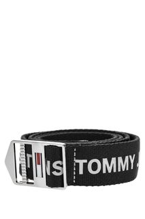 Текстильный ремень с логотипом бренда Tommy Jeans