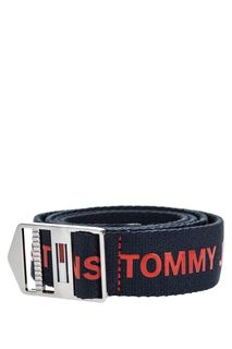 Текстильный ремень с логотипом бренда Tommy Jeans