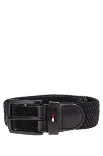 Плетеный ремень черного цвета Tommy Hilfiger
