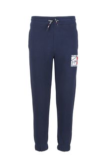 Синие брюки джоггеры с логотипом бренда Tommy Jeans