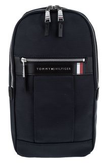 Синий текстильный рюкзак на одно плечо Tommy Hilfiger