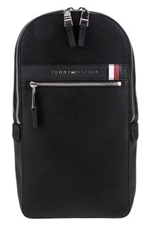 Черный городской рюкзак на одно плечо Tommy Hilfiger