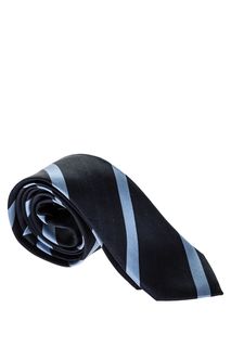 Синий шелковый галстук в полоску Seidensticker