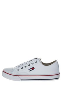 Кожаные кеды белого цвета Tommy Jeans