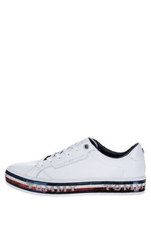 Кожаные кеды с отделкой пайетками Tommy Hilfiger