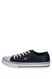 Кожаные кеды синего цвета Tommy Jeans