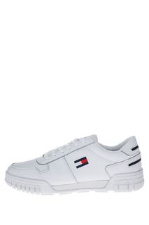 Белые кожаные кроссовки с втачной стелькой Tommy Jeans