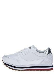 Белые кроссовки с блестящими вставками Tommy Hilfiger