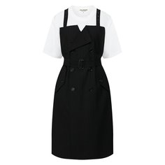 Платье из смеси хлопка и шерсти Junya Watanabe