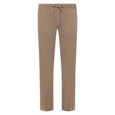 Брюки из смеси хлопка и льна Corneliani