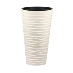 Кашпо Prosperplast sand slim 30см кремовое
