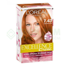 Краска L’Oreal Excellence Creme 7.43 270 мл Медный русый (A6090226) Loreal