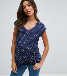 Топ в горошек для кормящих мам New Look Maternity-Черный