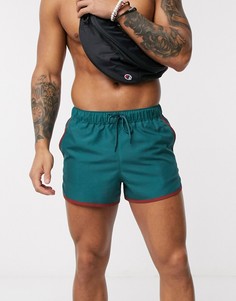 Короткие зеленые шорты для плавания ASOS DESIGN-Зеленый