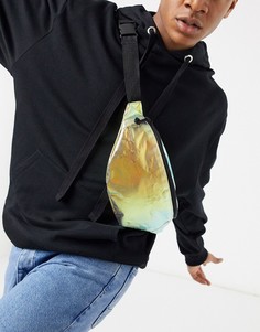 Переливающаяся сумка-кошелек через плечо ASOS DESIGN-Очистить
