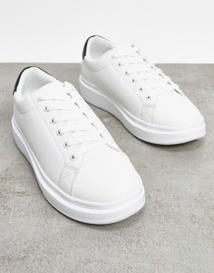 Белые кроссовки на массивной подошве  с контрастной вставкой ASOS DESIGN-Белый