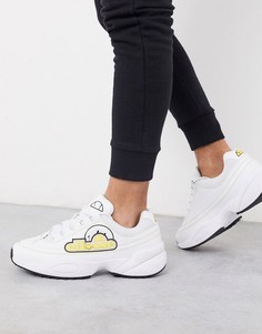 Белые кроссовки на массивной подошве Ellesse x smiley sparta-Белый