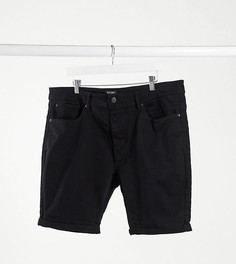 Черные джинсовые шорты скинни Burton Menswear Big & Tall-Синий