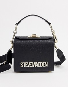 Черная сумка через плечо с логотипом-монограммой Steve Madden-Черный