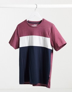 Бордовая футболка со вставками Burton Menswear-Красный