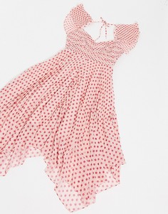 Платье мини в горошек цвета фуксии Talulah Power of Love-Розовый