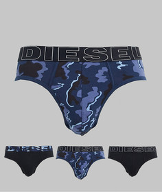 Набор из 3 трусов с камуфляжным принтом Diesel-Синий