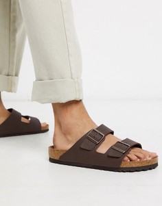 Коричневые сандалии из искусственной кожи Birkenstock birko-flo-Коричневый