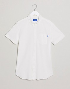 Белая рубашка с пуговицами и короткими рукавами Jack & Jones Originals-Белый
