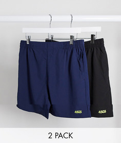 Набор из 2 пар спортивных шорт со скидкой из быстросохнущей ткани ASOS 4505-Мульти