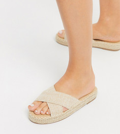 Плетеные эспадрильи для широкой стопы Truffle Collection-Бежевый