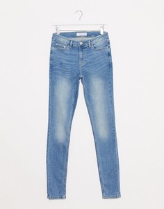 Голубые супероблегающие джинсы Topman-Синий